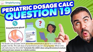 Pediatric Dosage Calculation  for Nursing Students Practice Question 19 [upl. by Einatsed]