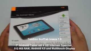 Unboxing TrekStor SurfTab breeze 70 [upl. by Nesyt]