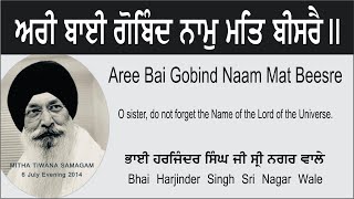 Aree Bai Gobind Naam Mat Beesre By Bhai Harjinder Singh Ji Sri Nagar Wale [upl. by Dowd]