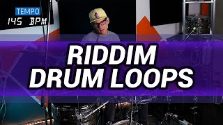 Riddim drum loops 145 BPM  The Hybrid Drummer [upl. by Halsy516]