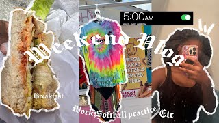 Weekend Vlog Softball practiceWork etc [upl. by Pattin]