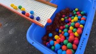 Marble Run Healing DIY Slope ☆ Colorful Balls amp Billiard Ball ASMR [upl. by Ymarej]