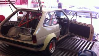 Supercharged mk1 Fiesta on Power Engineerings rollers [upl. by Malik]