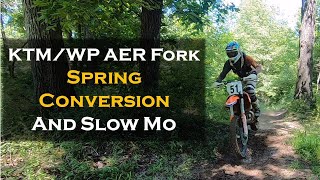 AER Fork Spring Conversion Testing and Slow Motion [upl. by Iad]