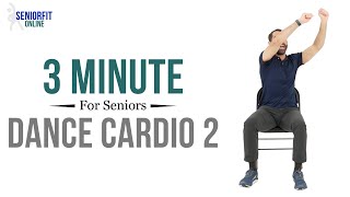 3m Dance Cardio Chair Workout For 55 and over Coach Russo Senior Fit [upl. by Kopple]