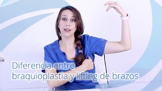 Diferencia entre la cirugía de braquioplastia y el lifting de brazos [upl. by Doty]