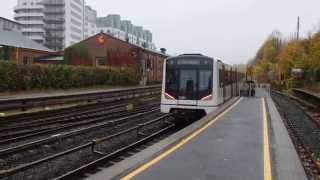 Oslo Metro MX3000 train at Majorstuen Station [upl. by Oiralih]