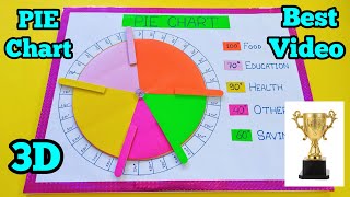 3D pie chart model maths working modelmaths projectmaths modelpie chart tlmmaths pie chart 👍 [upl. by Aitrop]