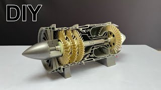 Aeroplane TurboJet Engine WP85 Building DIY Engine Kit stirlingkit Engine [upl. by Esele]