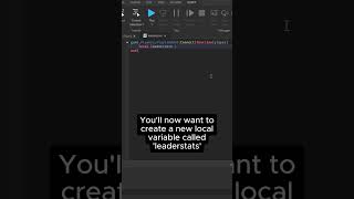 How to make a Leaderstat in Roblox Studio in under 60 seconds [upl. by Oir]