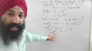 Chemical Kinetics Topic  To find units of rate constant wrt Order of reaction Class 12th [upl. by Nylyahs]