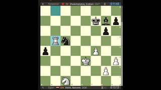 GM Bassem Amin Egypt vs IM Erzhan Zhakshylykov Kyrgyzstan at 2024 Chess Olympiad Bd 1 shorts [upl. by Jenesia12]