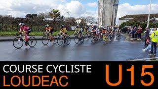 Course cycliste U15Minimes de LoudÃ©ac 2024 [upl. by Elleinad498]