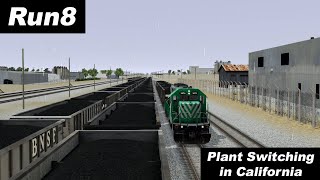 Run8 Train Simulator  Plant Switching in California  YSVF001 Coal Switcher [upl. by Cia414]