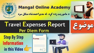 How to prepare Per Diem Form Travel Expenses Report [upl. by Aerdied864]