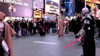 Star Wars Flash Mob Times Square [upl. by Sherrer914]