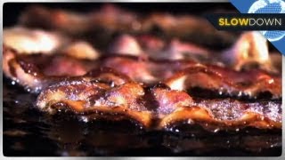 Sizzling Bacon in SLOW MOTION [upl. by Litnahs763]