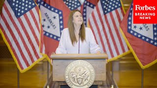 Arkansas Gov Sarah Huckabee Sanders Announces New State Treasurer [upl. by Maud]