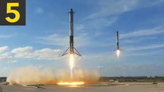 Top 5 Amazing SpaceX Landings [upl. by Itsrejk]