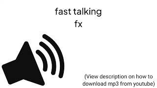 HD  Fast Talking Sound Effect [upl. by Denzil]