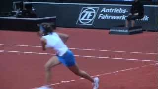 Julia Goerges return game vs Samantha Stosur  Porsche Tennis Grand Prix 2012 [upl. by Merrell923]