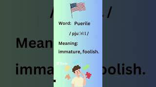 How to Pronounce Puerile in American Accent learnenglish learning [upl. by Rudie]