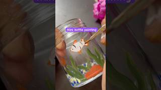 Easy Mini bottle painting  Acrylic Bottle Painting Idea shorts bottle art funart [upl. by Broddy]