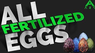 How to spawn all fertilized eggs  GFI Commands  Ark Survival Evolved [upl. by Ateloj737]