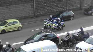 Rare Gendarmerie Police escortent un convoi de la Banque de France sur le périphérique 4K [upl. by Iredale]