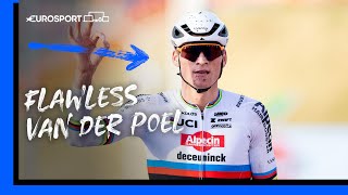 Mathieu van der Poel Final Lap Masterclass 🔥  UCI Cyclocross World Cup Highlights  Eurosport [upl. by Sairacaz]