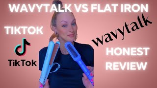 WAVYTALK STRAIGHTER VS FLAT IRON tiktok product review [upl. by Naimerej]