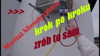 🔧Montaż 🔧klimatyzatora jednostka zew jak zrobić kielich próżnie i podłączenie elektryczne part 4 [upl. by Gipson]