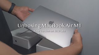 Unboxing MacBook Air M1 Base Model di Akhir 2024 [upl. by Olnek443]