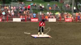 Dalton Morris trick roping at the 2015 Odessa MO rodeo [upl. by Novyak]