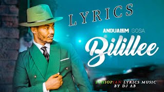 Andualem Gosa  Bilillee Lyrics Video [upl. by Lazos]