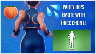 new THICCC CHUN LI W PARTY HIPS EMOTE 4K quality [upl. by Ellah]