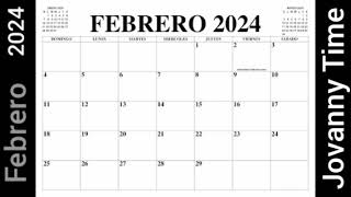 Calendario  Febrero 2024 [upl. by Eerrehs]