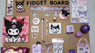 Kuromi Fidget Board  Rating My Fidget Board ASMR  Fidget Board Compilation  Sanrio Fidget Board [upl. by Ahsekal]