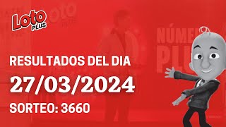 Resultados del sorteo Loto Plus del Miércoles 27 de Marzo del 2024 [upl. by Yroc]