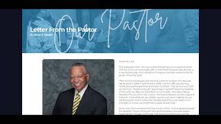 Letter from the Pastor Dr Byron T Brazier [upl. by O'Carroll]