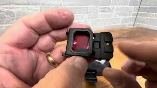 RTMGOB Mini Folding 3 MOA Red Dot Sight Flip Up [upl. by Adnarb241]