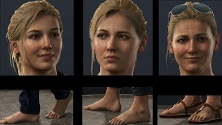 Uncharted 4 A Thiefs end  All 3 Elena Fisher Models with closeups  Uncharted 4 A Thief´s End [upl. by Milton]