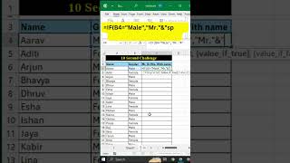 How to Add quotMrquot and quotMrsquot in Excel sheet 😎Advance Excel 🔥 shorts excel exceltips NextWhy [upl. by Karame]