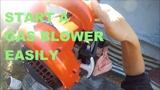 How start a Homelite gas blower or any gas blower [upl. by Neelyt]