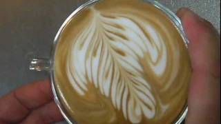 Worlds Awesome Latte Art free pour no steam [upl. by Ytsirt]