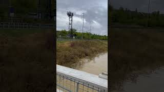 Road completely submerged after flood in Bedford UK [upl. by Koehler185]