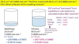 Calculating the pH of a mixture strong acid and strong base [upl. by Manup]