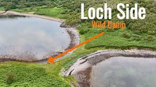 Solo Wild Camping Scotland Perfect pitch by the loch wildcamping scotland [upl. by Maharva]