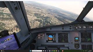 Approche et atterrissage à Alger  A320 Fenix [upl. by Acessej]