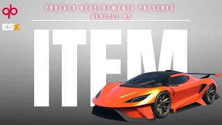 Vehicle as item  QBCore  ESX  Fivem Script fivem fivemroleplay gtav esxscripts qbcore [upl. by Castillo]